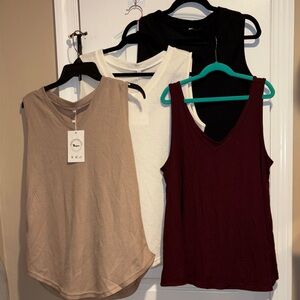 $FIRM‼️4 Waffle Knit Tank Bundle ✨